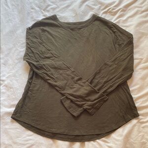 Olive Green Long Sleeve Top